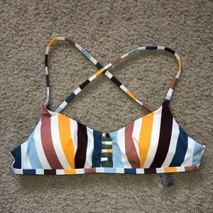 Striped Bathing Suit Top